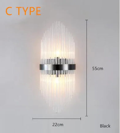 Applique murale en cristal pour décoration rétro et moderne — LZ4X9P2