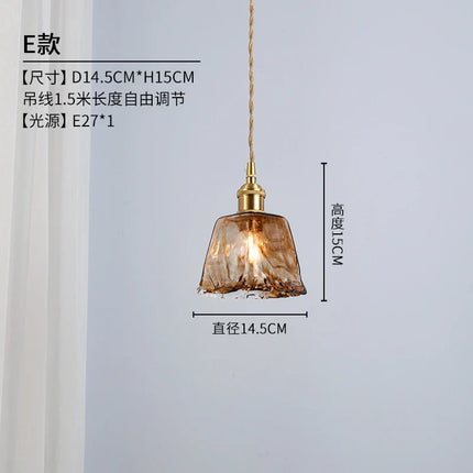 Suspension en verre style industriel rétro pour intérieur décoratif — LZ4X9P