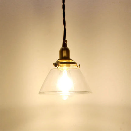 Suspension loft industriel en laiton avec verre rétro LED — LZ4P9X