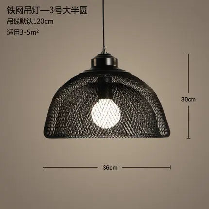 Lustre industriel cage oiseau en fer style loft rétro minimaliste — LZ4P9XJ