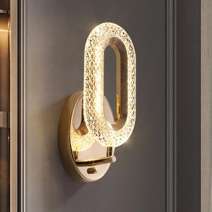 applique murale à led abat-jour diamant design moderne pour intérieur