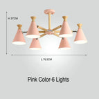 6 lumières rose