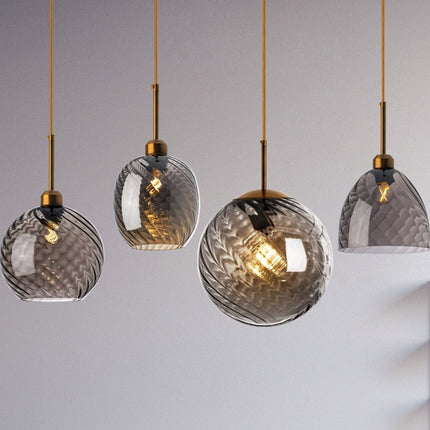 Suspension LED moderne avec abat-jour en verre Alvaro — LZ4X9T2