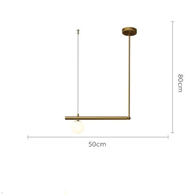 Lustre moderne en métal doré avec suspension en verre blanc — LZ4X9T2