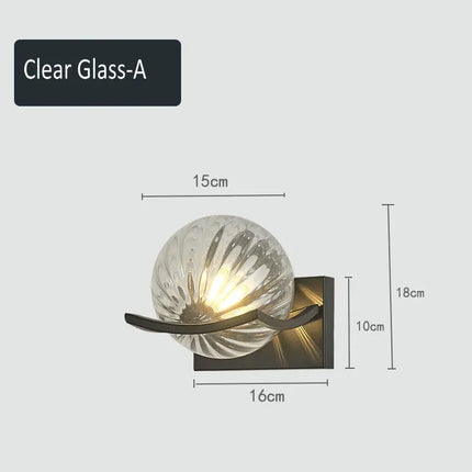 Applique murale moderne en verre et métal épuré — LZ4XJ9