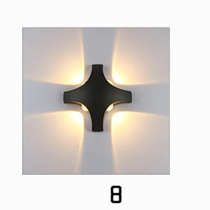 Applique murale LED noire étanche IP65 pour extérieur jardin et porche — LZ4X9T2