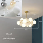 8 lumières - Blanc / Milky / Chaude