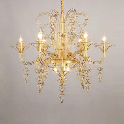 Lustre baroque noir et blanc pour éclairage intérieur — LZ4X9T
