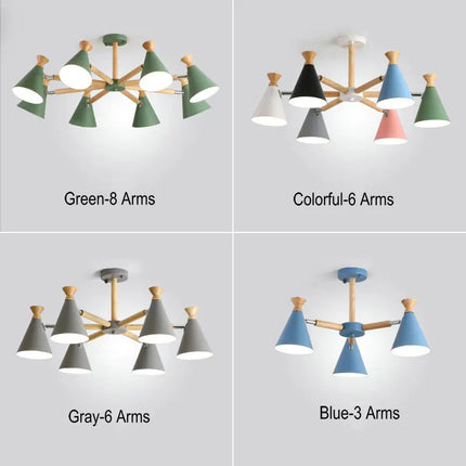 Suspension en bois style nordique pour décoration intérieure — LZ4X9Q2N