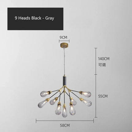 lustre luciole design post-moderne pour intérieur élégant et créatif