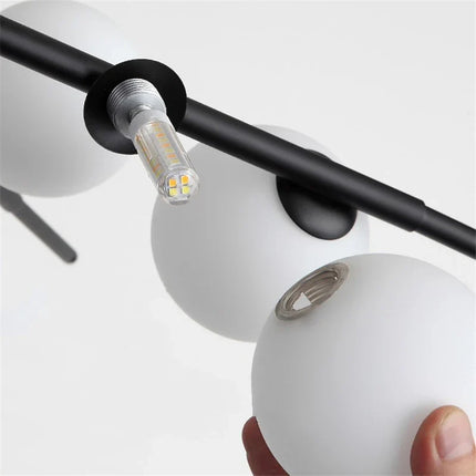 Lustre LED suspension boule en verre style nordique pour bar café — LZ4X9P2