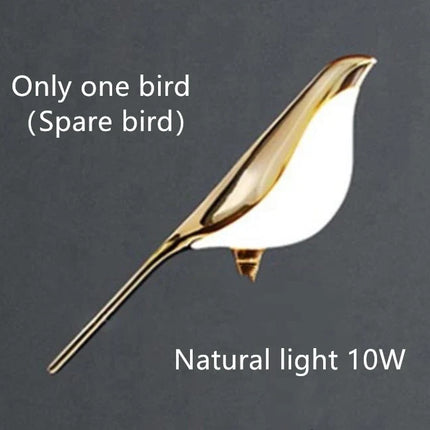 Suspension LED oiseau fantaisie plaquée or avec design moderne ajustable — LZ4Q9XJ2