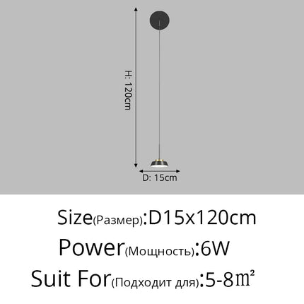 Suspension de chevet minimaliste petit lustre moderne — LZ4X9P