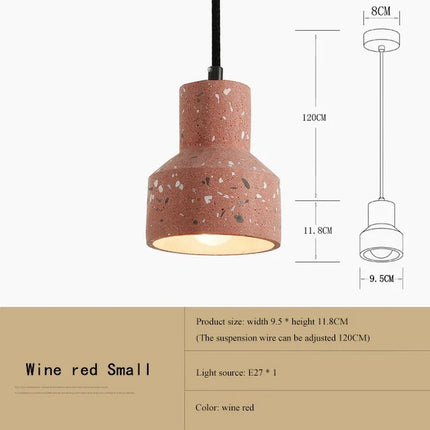 Suspension LED design nordique en terrazzo multicolore — LZ4P9XJ