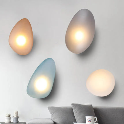 Applique murale LED design nordique forme galet pour chambre et escalier — LZ4X9P2