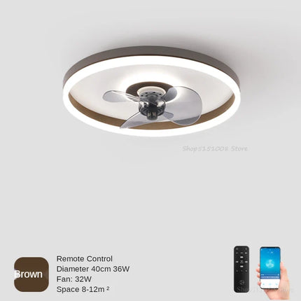 Plafonnier moderne avec ventilateur et éclairage LED 3 couleurs — LZ4X9P