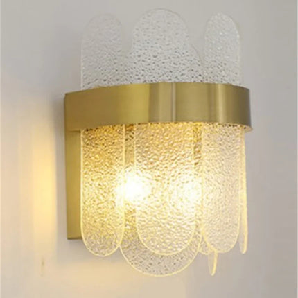 Lustre ovale suspendu en métal doré avec abat-jour en verre — LZ4X9T2