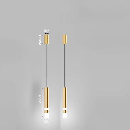 Suspension LED dorée à câble long style art moderne — LZ4X9Q2