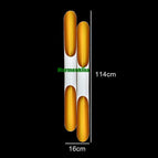 16x114cm blanc / Blanc chaud (2700-3500K) / Avec ampoules LED