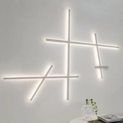 Applique murale LED longue bande rétroéclairée style art déco — LZ4X9T