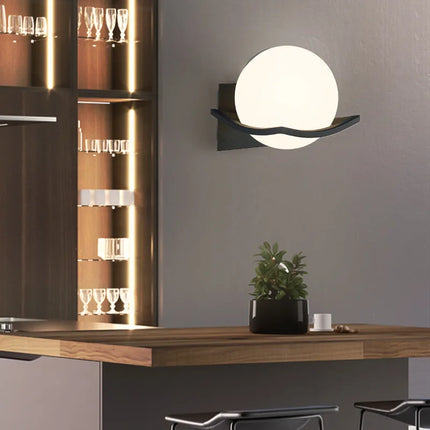 Applique murale en verre laiteux pour décoration intérieure — LZ4X9P