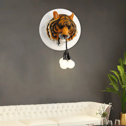 Applique murale nordique en résine motif tigre lumineux design italien — LZ4X9T2Q
