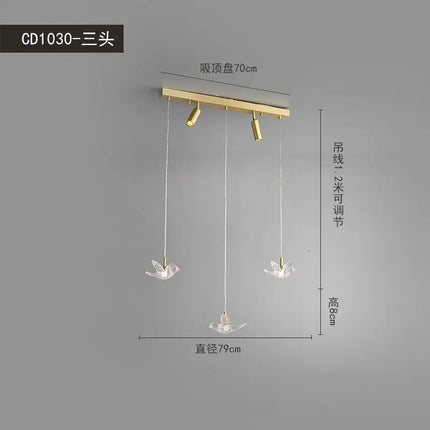 Suspension décorative en cuivre et acrylique forme oiseau — LZ4X9P2