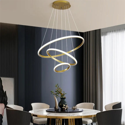 Lustre moderne LED en acrylique avec anneau lumineux — LZ4T9X