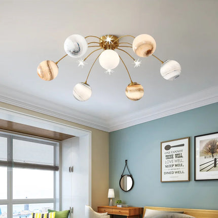 Lustre en verre lumineux pour chambre d’enfant — LZ4Q9T1