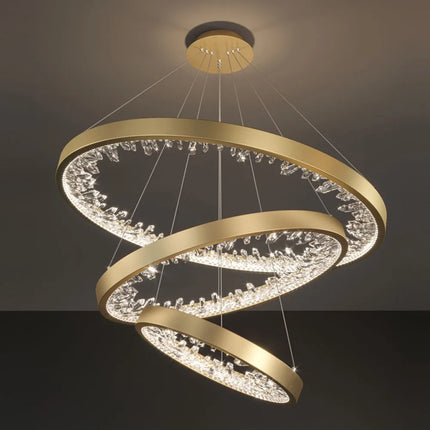 Lustre en cristal lumineux pour décoration intérieure moderne — LZ7XQ2