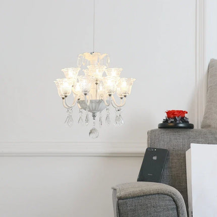 Suspension mini créative avec abat-jour en verre et cristal — LZ4P9XQ