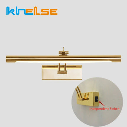Applique murale led moderne étanche miroir cosmétique acier inox