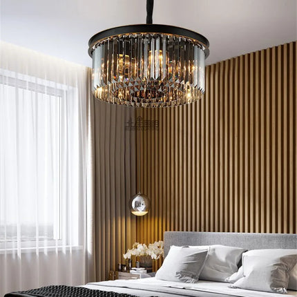 Lustre moderne en cristal pour bar et restaurant élégant — LZ4X9J2