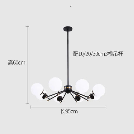 Lustre boule en verre pour décoration intérieure élégante — LZ4Q7M9