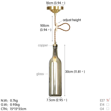 suspension moderne en laiton et verre pour décoration intérieure