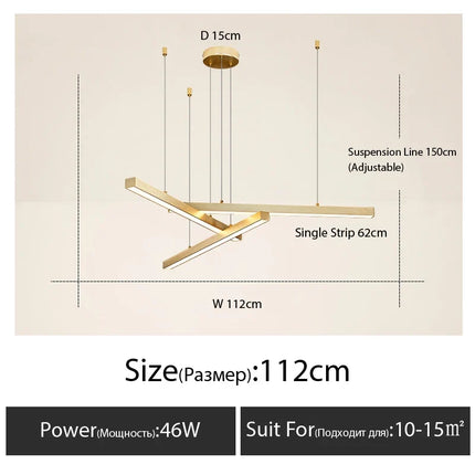 Lustre suspension moderne minimaliste pour ambiance chaleureuse — LZ4X9T