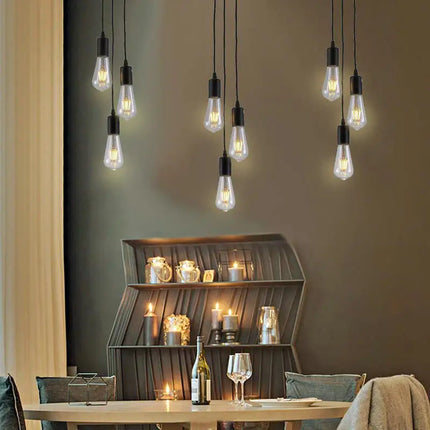 Suspension LED araignée bicolore noir, blanc et argent — LZ7XQ2
