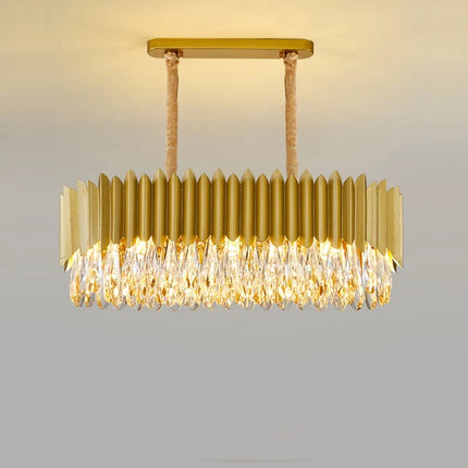 Suspension ronde LED en cristal noir et doré — LZ4X9P2Q