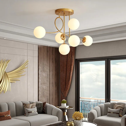 Lustre en verre pour éclairage intérieur élégant — LZ4G7T9