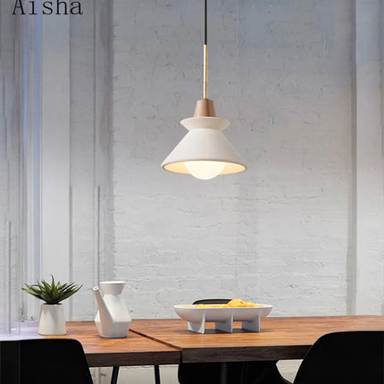 Suspension design en ciment style nordique pour espaces créatifs — LZ4QJ7