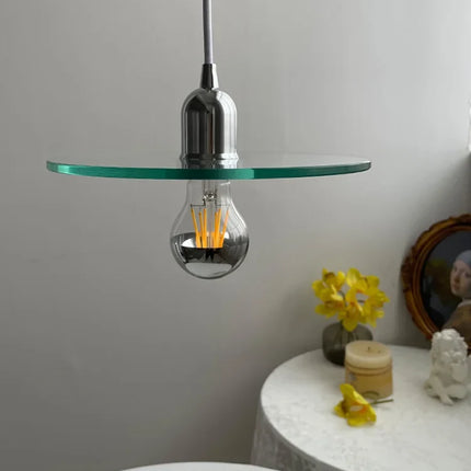 Lustre suspension rétro en verre clair pour café et bar — LZ4X9M
