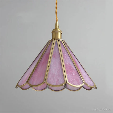 Lampe de chevet en verre moderne avec décor floral suspendu — LZ4X9QJ