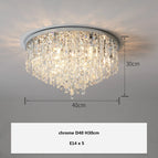 Chromé D40cm 5lumières / Lumière chaude 3000K