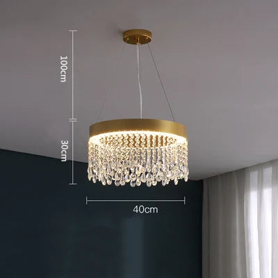 Lustre en cristal au design postmoderne pour décoration intérieure élégante — LZ4X9T2