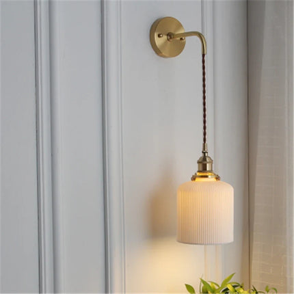 Applique murale en porcelaine blanche au design nordique élégant — LZ4QX9