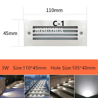 Spot LED encastré étanche IP65 3W-5W pour escalier et jardin 85-265V — LZ4X9T