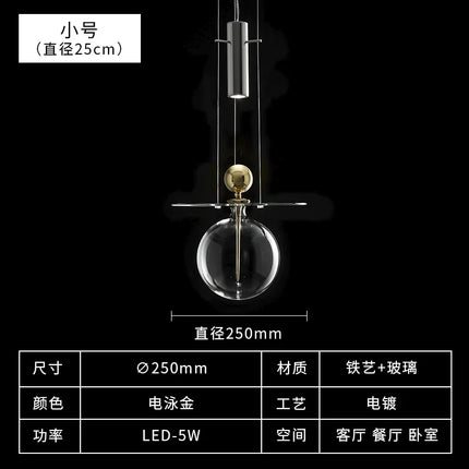 Suspension en verre au design nordique pour décoration intérieure — LZ4M9Q2F