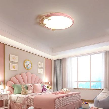 Plafonnier LED réglable en bois pour enfants motif dessin animé — LZ7D9X