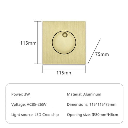 applique murale led rotative à 360 degrés avec interrupteur pliable