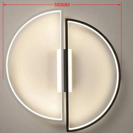 Plafonnier LED demi-cercle au design nordique moderne — LZ4X9T2